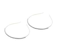 VALICLUD 2 Pezzi Accessori Per Fascia Nozze Fascia Per Banda Per Banda Di Portatile Accessori Per Alla Moda Fascia Lucida Argento Lega