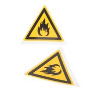 VALICLUD 2 Pezzi Adesivi Avvertenza Infiammabile con Simbolo Pericolo Etichette Sicurezza Antincendio Adesive Resistenti per e Aree Esterne Facili da Applicare