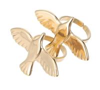 VALICLUD 2 Pezzi Anelli Regolabili in Acciaio con della Pace Vintage Design Aperto e Delicato Gioielli da Dito Unici per Eventi e Uso Quotidiano per Amanti dello Stile Retrò Simbologia di