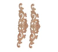 VALICLUD 2 pezzi Applique in Legno Intagliato Floreale per Decorazione Mobili e Pareti Design Adattabile e Facile Installazione senza Attrezzi Ornamento Vintage Fai da Te per Casa
