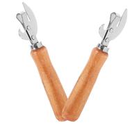 VALICLUD 2 pezzi Apribottiglie Manuale in Acciaio con Manico in Legno Vino e Lattine Portatile Design Multifunzionale Antiscivolo per Uso e Bar