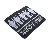 VALICLUD 2 pezzi Cartello Braille Unisex per Bagno Adesivo Segnaletica Toilette per Tutti i Generi con Puntini Tattili in Rilievo Targa e Resistente per Ristoranti e Spazi Pubblici