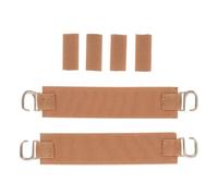 VALICLUD 2 Pezzi Cinturino Tallone Elastico Marrone con Ganci Metallici, | Ferro, Gomma e Poliestere, Design Staccabile con Fibbia, per Sandali e Scarpe Aperte, Uso Quotidiano e Sci