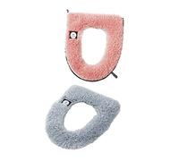 VALICLUD 2 Pezzi copriwater portatile zip Copriacqua Riscaldamento Cuscino copriwater Sanitario cuscino del sedile coperture sedile del water imbottito coprisedili per wc copri wc flanella