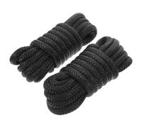 VALICLUD 2 Pezzi Corda di Ormeggio per Barca, Corda Marina in Nylon Nero, Doppia Treccia 16 Capi 1/2 inch, per Ormeggio e Attracco al Molo