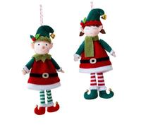 VALICLUD 2 Pezzi Decorazioni Natalizie in Peluche da Appendere Morbidi Festivi per Albero e Dimensioni per Interni ed Esterni Amore e Gioia