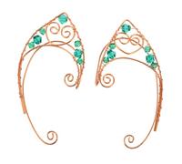 VALICLUD 2 Pezzi Ear Cuff Earrings For Women Non Piercing Vintage Fairy Elf Ear Wrap Statement Earrings Handmade Costume Accessory