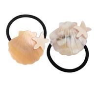 VALICLUD 2 pezzi Elastici per Capelli Donna Shell Hair Band Elasticità Resistente per Capelli Medi e Spessi Accessori Moda Ragazze Rosa Arancione