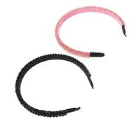 VALICLUD 2 Pezzi Fascia Di Cristallo Fascia Per Glitterata Perline Cerchio Per Cosmetico Signore Accessori Per Da Donna Gruppo Musicale Fascia Per Donne