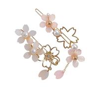 VALICLUD 2 pezzi Fermagli per Capelli Fiore di Ciliegio Giapponese Accessori Floreali Resistenti per Donne Clip Piccole per Acconciature Cosplay Nozze e Uso Quotidiano