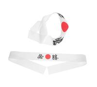 VALICLUD 2 Pezzi Giapponese Must-Win Fascia Chef Costume Accessori Chef Fascia Karate Accessori Chef Bandana Cucina Headwrap Fasce Fascia Per La Testa Sushi Chef Avvolge Cappello Da Cucina