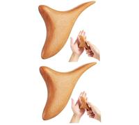 VALICLUD 2 Pezzi Massaggiatore Shiatsu Corpo Forma Piede Rimozione Dei Nodi Muscolari Indietro Strumenti Di Riflessologia Linfatico Compagno Collo Uomini Di Legno Giallo