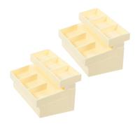 VALICLUD 2 pezzi Miniatura Scaffale Verdure e Frutta per Casa delle Bambole Mobiletto Decorativo Beige Supporto Mini Cucina per Foto e Scenografie