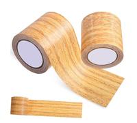 VALICLUD 2 pezzi Nastro Riparatore Effetto Legno Adesivo Texturizzato per Mobili Pavimenti Porte e Tavoli Alta Viscosità Materiale PE e Opp Resistente Riparazione Versatile per Interni