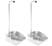 VALICLUD 2 Pezzi Paletta in Ferro Zincato Antiruggine per Casa e Ufficio Scopa per Raccolta Rifiuti con Ampia capacità e Sigillante per Pulizia