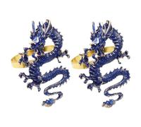 VALICLUD 2 Pezzi per Tovaglioli in Metallo con Design Drago Portatovaglioli Decorativi Antiruggine per Tavola da Pranzo Regalo Fortuna
