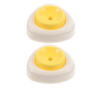 VALICLUD 2 Pezzi Perforatore per Uova in Pp Giallo Base Forata per Uova Sode Facile da Pulire Facili da Sgusciare in Cucina