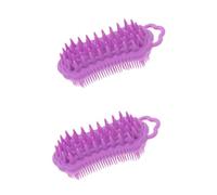 VALICLUD 2 Pezzi Pettine Per Shampoo in Silicone Macchia Cuoio Capelluto Spazzola Per Massaggio Setola Scrubber Per La Doccia Per Viola,porpora Gel Di Silice