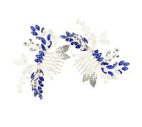 VALICLUD 2 Pezzi Pettine Sposa Foglie Accessori Eleganti per Matrimonio e Cerimonie Pettinini per Sposa e Damigelle Design Chic e Dazzling per Occasione