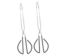 VALICLUD 2 pezzi Pinze Buffet in Acciaio Clip Alimentari Pratiche per Cucina e Barbecue Pinza Servizio per Steak e Pane Facili da e Portatili per Feste e