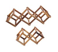 VALICLUD 2 Pezzi Portabottiglie Vino in Marrone Portabottiglie da per Bottiglie Supporto Vino per Cucina Bar e Soggiorno e Funzionale