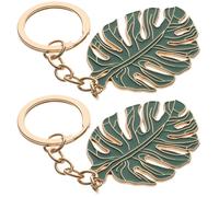 VALICLUD 2 pezzi Portachiavi Foglia Tartaruga in Lega Resistente al Calore da Pendenti Unici per Chiavi Auto e Borse Decorazioni Verdi Durevoli e Artigianali