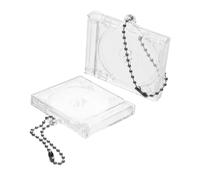 VALICLUD 2 pezzi Portachiavi Mini CD in Acrilico per Fan DIY Custodia Resistente per Album Commemorativo Portachiave Leggero e Portatile per Amanti della Musica e Collezionisti