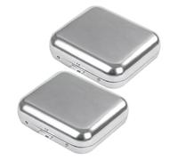 VALICLUD 2 Pezzi Posacenere Portatile Mini in Acciaio Tascabile e Leggero Resistente per Viaggi Auto e Uso Esterno Facile Pulire e Compatto