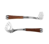 VALICLUD 2 pezzi Schiacciapatate Manuale in Acciaio con Manico in Legno Strumento per Purè di Verdure e Frutta Utensile da Cucina Multifunzionale per Uso e Professionale