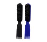 VALICLUD 2 Pezzi spazzola lisciante kit spazzola per barba pennello da barba manuale parrucchiere da barbiere Pennello per l'acconciatura pettine da viaggio testina da barbiere plastica