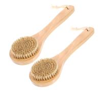 VALICLUD 2 pezzi Spazzola Massaggio Corpo in Setole Naturali di Maiale per Doccia e Esfoliazione Design Sospeso per Asciugatura Rapida per Lavaggio Schiena e Rilassamento Cutaneo