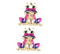 VALICLUD 2 Pezzi spilla rana spilla natale spilla abbigliamento Spilla per camicia Spilla divertente cartone animato fibbia ripieni Pin del cappello perno dei cartoni animati Lega di zinco