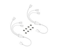 VALICLUD 2 pezzi Splitter Cavo Connettore LED Pin per Strisce Rgb Kit con Spine Maschio Resistente Alta Temperatura Facile Installazione per Controller LED