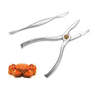 VALICLUD 2 pezzi Strumenti per Granchio in Acciaio Pinza e Ago per Sbucciare Accessori Cucina Facili da per Crostacei e di Mare