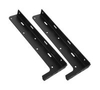 VALICLUD 2 pezzi Supporti per Mensole da Parete Neri in Acciaio Pesante per Armadi Sospesi Cucina e Bagno Staffe Invisibili Resistenti per Mobili Scomparsa