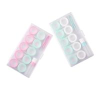 VALICLUD 2 Set contenitore Astuccio caso oculare Caso di viaggio cassa colorata casi di contatto alla rinfusa custodia di contatto portatile piccolo caso di contatto occhio pp Verde chiaro