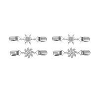 VALICLUD 2 Set Fermaglio Per Maglione Perni Spillo Coperta Cardigan Clip Fibbie Per Cinture Accessori Clip Della Catena Del Maglione Fermaglio Per Cardigan Vintage Strass Silver 2 Pezzi * 2