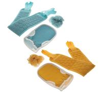 VALICLUD 2 Set Guanti Esfolianti e Asciugamani Doccia Panno Bagno Striscia Lunga per Esfoliazione Profonda e Massaggio Corpo Materiale Durevole e Asciugatura Rapida per Pulizia e Cura