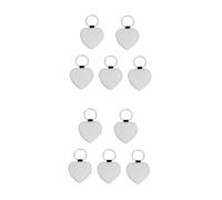 VALICLUD 2 Set Keeychain A Forma Di Cuore Chiave Keychain Ciondolo Moda Portachiavi Pelle Sintetica Colore Casuale 5 Pezzi*2