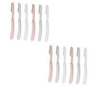 VALICLUD 2 Set Lamette Per Sopracciglia Pieghevoli Rasoio Per Depilazione Facciale E Portatile Per Donne Strumenti Per Eyebrow Shaping Naturale 6 Pezzi * 2