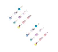 VALICLUD 2 Set Portachiavi A Forma Di Palla Di Pelo Con Perline Da Donna In Peluche Con Ciondolo In Pelliccia Sintetica Adorabile Portachiavi Portachiavi Decorativo 9 pezzi * 2