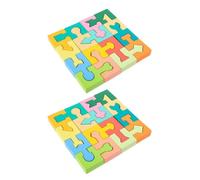 VALICLUD 2 Set Puzzle di Figure Geometriche in Legno, Educativi | Apprendimento Collaborativo, Riconoscimento delle Figure, Ragionamento e Memoria, per Famiglia e Gruppi