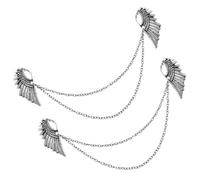 VALICLUD 2 Set Spilla Ala Pin Carino Spillo Spilli Puntalini Unique Spillette Pins Breastpin Clip Del Vestito Pettorina Del Colletto Fermaglio Per Camicia Silver 2 Pezzi*2