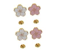 VALICLUD 2 Set Spilla Cartone Animato Spilla Di Fiori Di Ciliegio Spilla Alla Moda Spettatura Floreale Spille Da Uomo Per Abito Lega Di Zinco 2 Pezzi*2