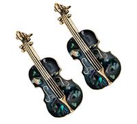 VALICLUD 2 Set Spilla Perno Di Violino Cravatta Violino Regali Di Violino Spille Giolielli Pettorale in Lega Accessorio Di Abbigliamento Materiale Del Guscio Black 2 Pezzi*2