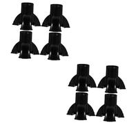 VALICLUD 2 Set Stampelle Protettori Da Passeggio Protettore Poggiapiedi in Canna Copri Piede Per Bastoncini Da Trekking Piedino Della Stampella Pedana Nero Pvc 4 Pezzi*2