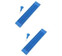 VALICLUD 2 Set Tavoletta Braille accessorio braille lavagna per ciechi targa braille sollevato asse cieco tastiera di scrittura braille per non vedenti scrittoio per persiane plastica Blu