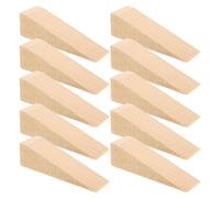 VALICLUD 20 Pezzi Fermaporta in Legno a Cuneo Triangolare, Supporto | Porta e Parete, Formato 10x4x4 Cm, Finitura Naturale, Uso in Camera da Letto e Viaggio