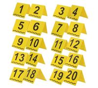 VALICLUD 20 Pezzi Marcatori e Segni Altamente Visibili con Scala di Misurazione in Plastica Giallo e Rilevamento Prove della del Crimine per Indagini Forensi
