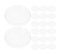 VALICLUD 20 Pezzi Piastretta Petri Rotonda in Plastica Trasparente con Coperchio, Impilabile per Coltura di Cellule e Osservazione Chiara in Laboratorio Biologico